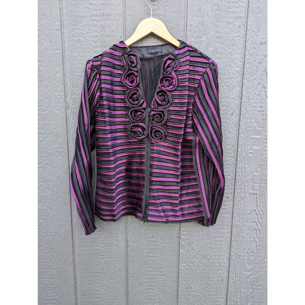 Vintage Goth Whimsygoth Dark Fairy Purple Black Jacket Witch Agatha Beetlejuice - Picture 3 of 5